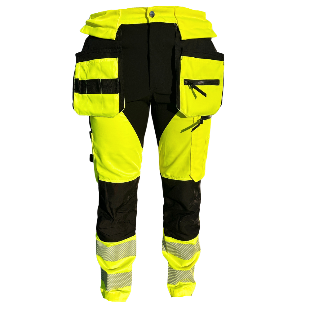 BoSafety Mashup 4-way huomio stretch housut irroitettavilla riipputaskuilla