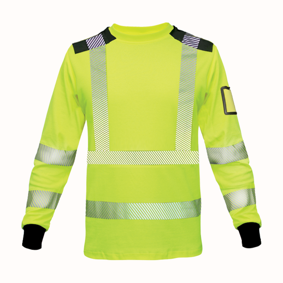 BoSafety pitkähihainen T-paita Hi-vis keltainen