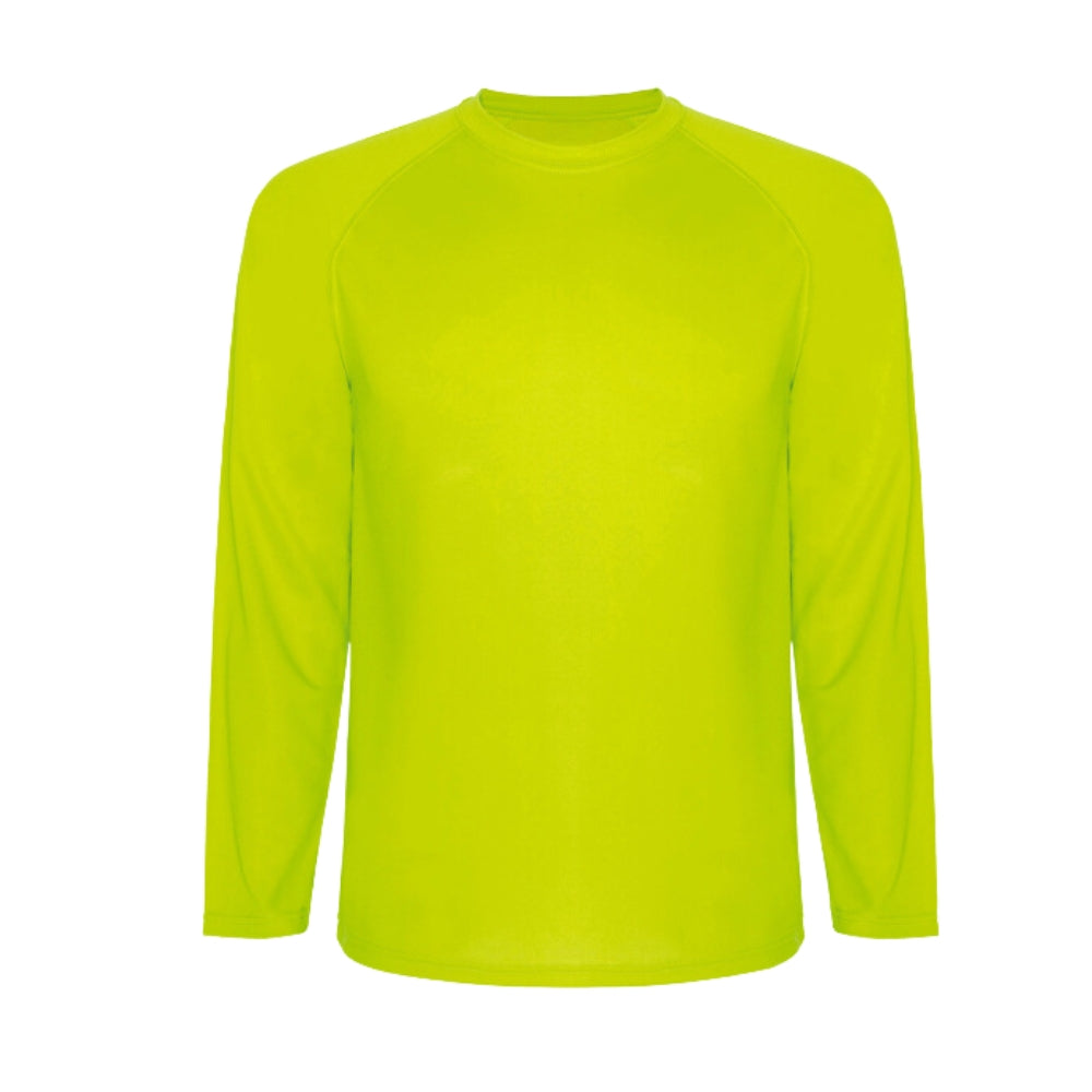 Tekninen pitkähihainen t-paita hivis keltainen