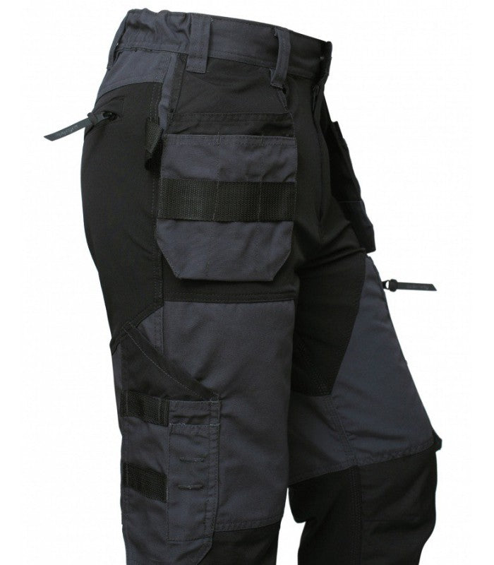 BoSafety Fusion stretch-housut riipputaskuilla tumma