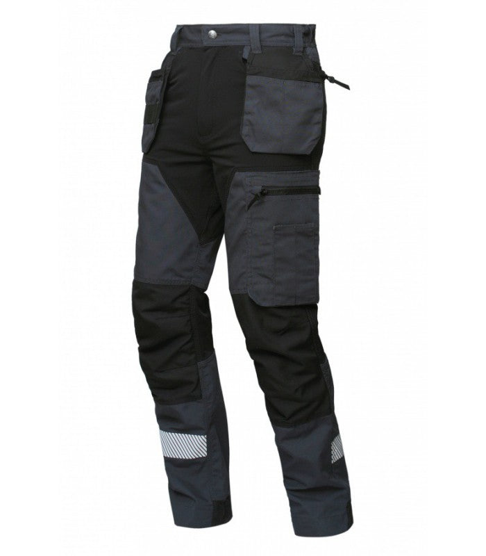 BoSafety Fusion stretch-housut riipputaskuilla tumma